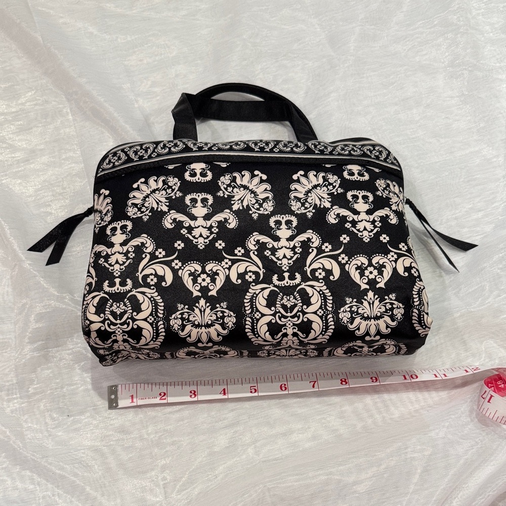 Elegant Black and White Patterned Women's Bag